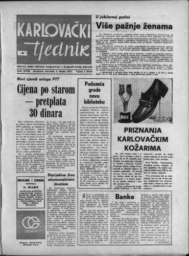 Karlovački tjednik: 1971 • 9