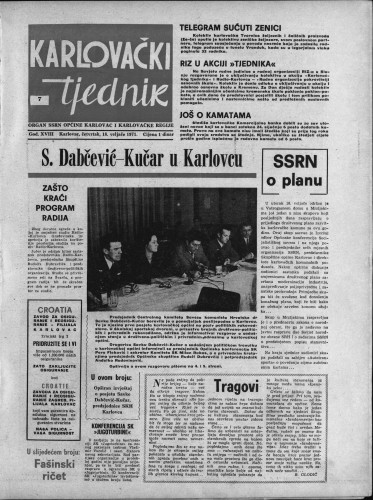 Karlovački tjednik: 1971 • 7