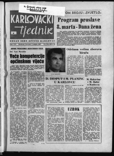 Karlovački tjednik: 1967 • 8