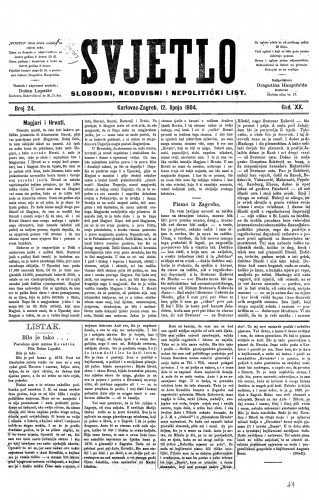 Svjetlo : slobodni neodvisni i nepolitički list: 1904 • 24