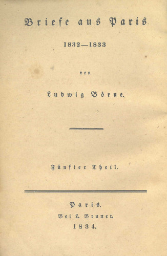 Gesammelte Schriften / von Ludwig Boerne
