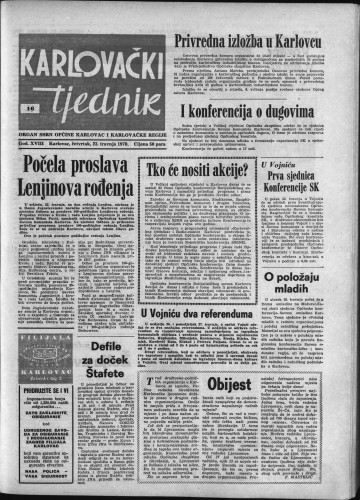 Karlovački tjednik: 1970 • 16