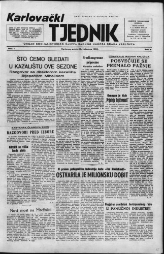 Karlovački tjednik: 1953 • 9