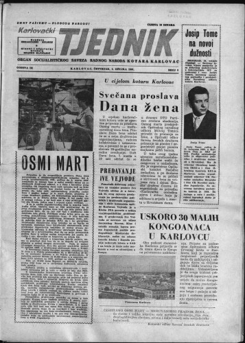 Karlovački tjednik: 1961 • 8