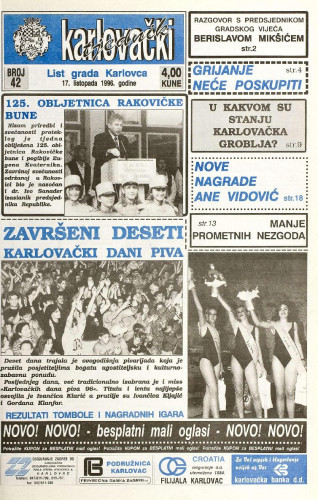 Karlovački tjednik: 1996 • 42