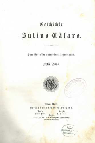 Geschichte Julius Caesars : vom Verfasser autorisierte Uebersetzung / Napoelon, sv.2