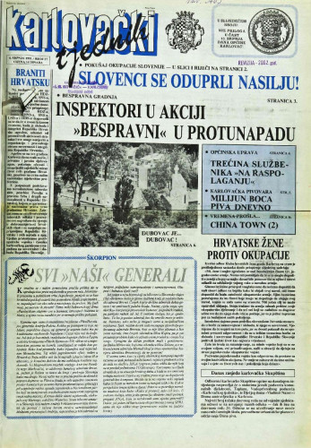 Karlovački tjednik: 1991 • 27