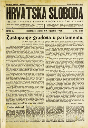 Hrvatska sloboda: 1928. • 3