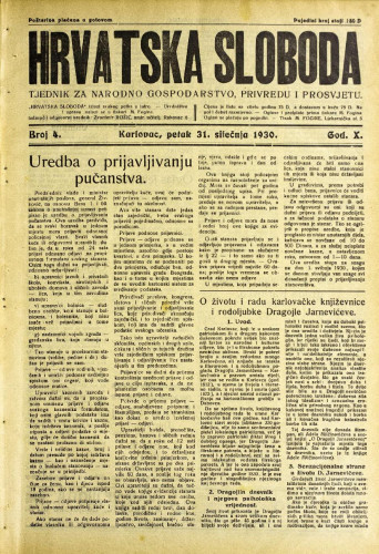 Hrvatska sloboda: 1930. • 4
