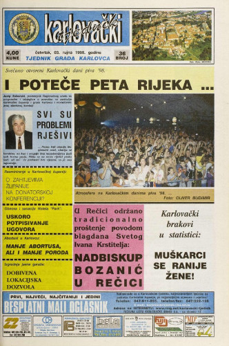 Karlovački tjednik: 1998 • 36