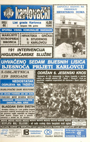 Karlovački tjednik: 1996 • 44