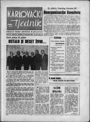 Karlovački tjednik: 1966 • 46