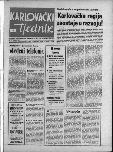 Karlovački tjednik: 1971 • 2