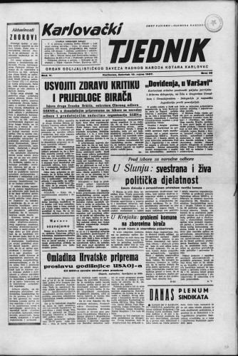 Karlovački tjednik: 1957 • 38