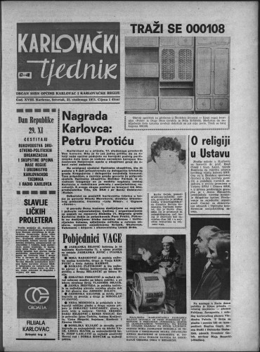 Karlovački tjednik: 1971 • 47
