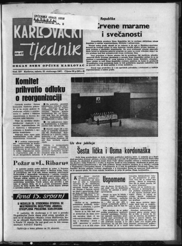 Karlovački tjednik: 1967 • 46