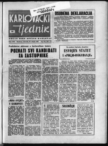 Karlovački tjednik: 1967 • 12