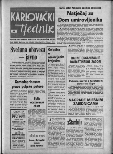 Karlovački tjednik: 1970 • 43