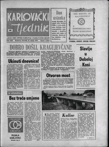 Karlovački tjednik: 1972 • 30