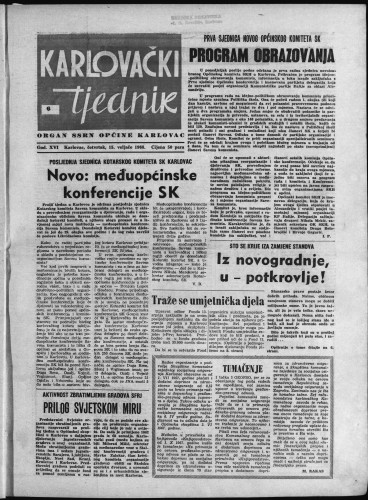 Karlovački tjednik: 1968 • 6