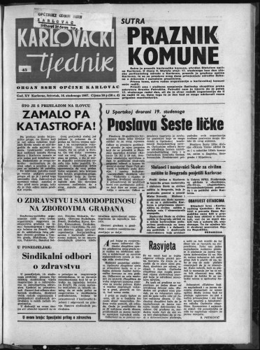 Karlovački tjednik: 1967 • 45