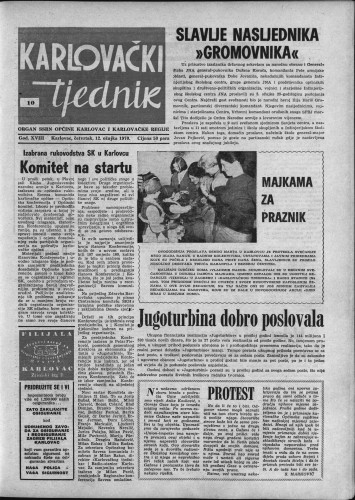 Karlovački tjednik: 1970 • 10