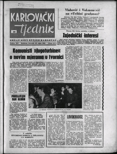 Karlovački tjednik: 1965 • 39