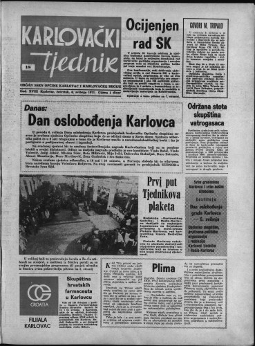 Karlovački tjednik: 1971 • 18