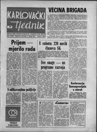 Karlovački tjednik: 1971 • 26