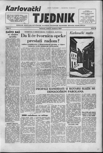 Karlovački tjednik: 1953 • 19