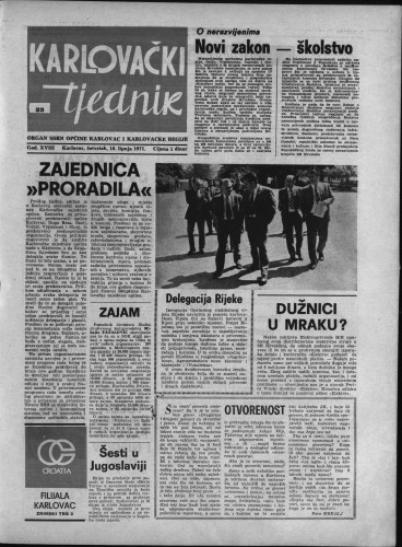 Karlovački tjednik: 1971 • 23