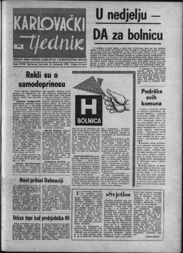 Karlovački tjednik: 1970 • 41