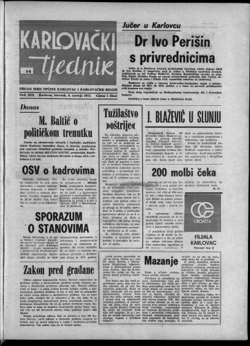 Karlovački tjednik: 1972 • 14