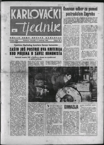 Karlovački tjednik: 1964 • 44