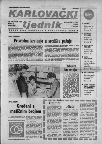 Karlovački tjednik: 1979 • 33