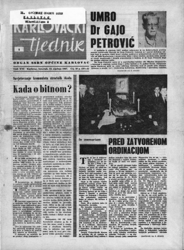 Karlovački tjednik: 1967 • 1