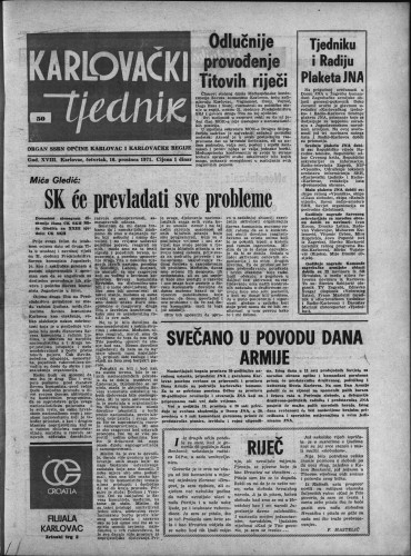 Karlovački tjednik: 1971 • 50