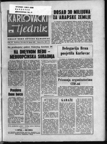 Karlovački tjednik: 1967 • 25