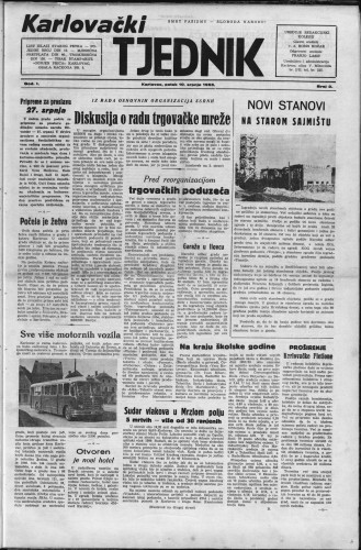 Karlovački tjednik: 1953 • 2