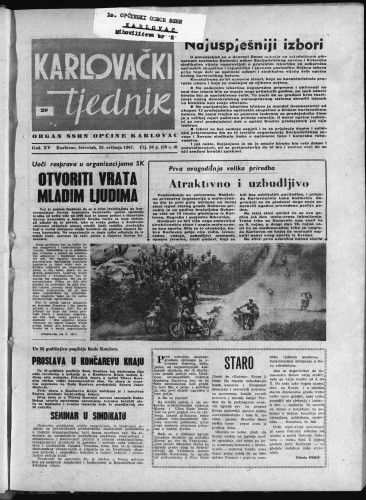 Karlovački tjednik: 1967 • 20