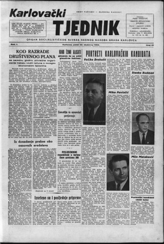 Karlovački tjednik: 1953 • 21