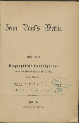 Jean Paul`s Werke
