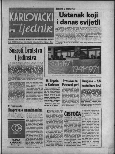 Karlovački tjednik: 1971 • 42