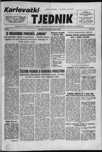 Karlovački tjednik: 1953 • 26
