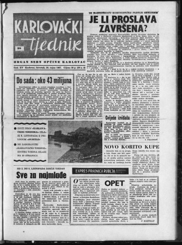Karlovački tjednik: 1967 • 38