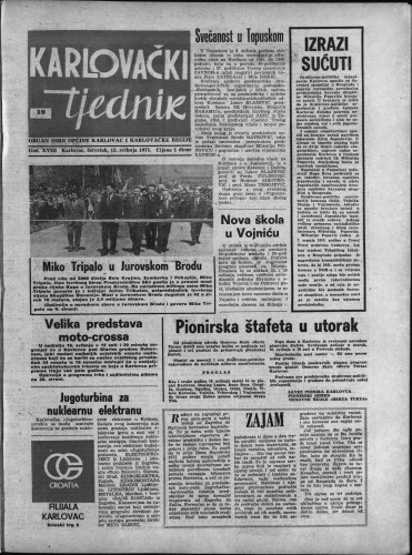 Karlovački tjednik: 1971 • 19
