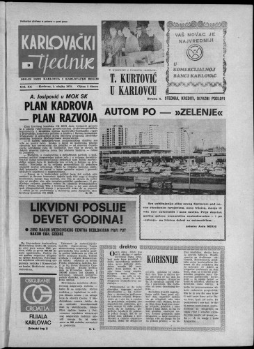 Karlovački tjednik: 1973 • 9