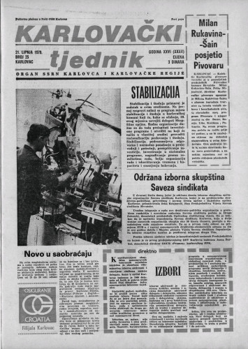 Karlovački tjednik: 1979 • 25