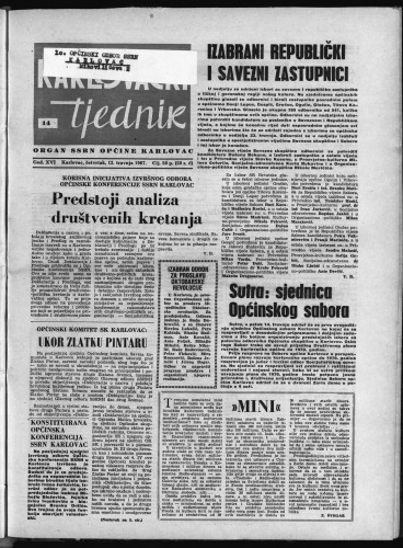 Karlovački tjednik: 1967 • 14