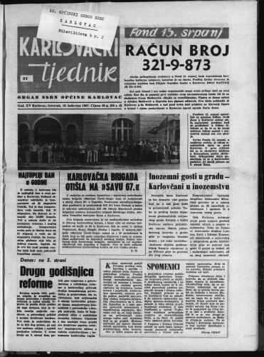 Karlovački tjednik: 1967 • 31
